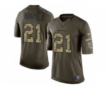 Men's Nike Houston Texans #21 A.J. Bouye Limited Green Salute to Service NFL Jersey