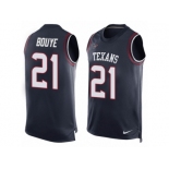 Men's Nike Houston Texans #21 A.J. Bouye Limited Navy Blue Player Name & Number Tank Top NFL Jersey