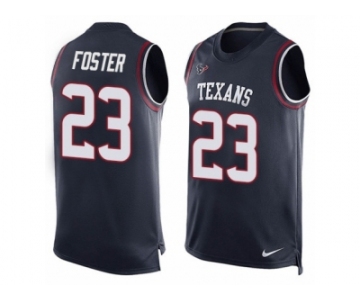 Men's Nike Houston Texans #23 Arian Foster Limited Navy Blue Player Name & Number Tank Top NFL Jersey