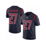 Men's Nike Houston Texans #27 D'Onta Foreman Limited Navy Blue Rush NFL Jersey