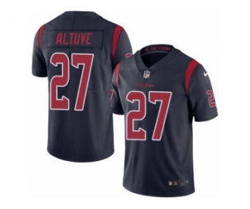 Men's Nike Houston Texans #27 Jose Altuve Limited Navy Blue Rush NFL Jersey