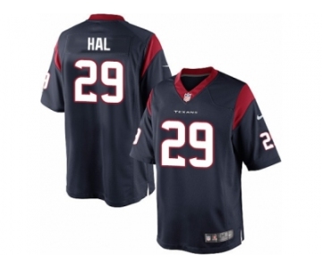 Men's Nike Houston Texans #29 Andre Hal Limited Navy Blue Team Color NFL Jersey