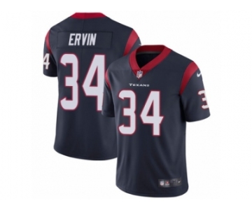 Men's Nike Houston Texans #34 Tyler Ervin Vapor Untouchable Limited Navy Blue Team Color NFL Jersey