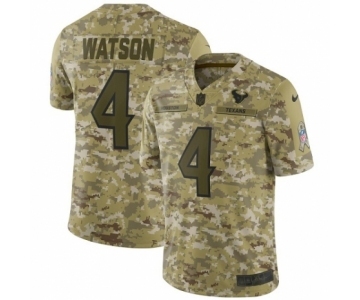 Men's Nike Houston Texans #4 Deshaun Watson Limited Camo 2018 Salute to Service NFL Jersey