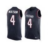 Men's Nike Houston Texans #4 Deshaun Watson Limited Navy Blue Player Name & Number Tank Top NFL Jersey