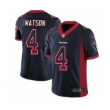 Men's Nike Houston Texans #4 Deshaun Watson Limited Navy Blue Rush Drift Fashion NFL Jersey