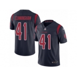 Men's Nike Houston Texans #41 Zach Cunningham Limited Navy Blue Rush NFL Jersey