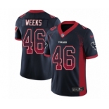 Men's Nike Houston Texans #46 Jon Weeks Limited Navy Blue Rush Drift Fashion NFL Jersey