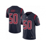 Men's Nike Houston Texans #50 Akeem Dent Limited Navy Blue Rush NFL Jersey