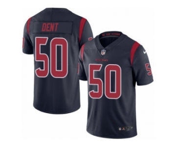 Men's Nike Houston Texans #50 Akeem Dent Limited Navy Blue Rush NFL Jersey