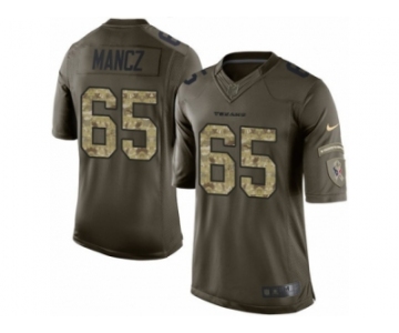 Men's Nike Houston Texans #65 Greg Mancz Limited Green Salute to Service NFL Jersey