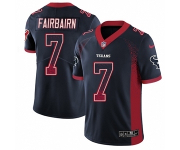 Men's Nike Houston Texans #7 Ka'imi Fairbairn Limited Navy Blue Rush Drift Fashion NFL Jersey