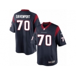 Men's Nike Houston Texans #70 Julien Davenport Limited Navy Blue Team Color NFL Jersey