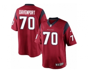 Men's Nike Houston Texans #70 Julien Davenport Limited Red Alternate NFL Jersey