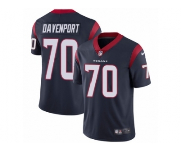 Men's Nike Houston Texans #70 Julien Davenport Vapor Untouchable Limited Navy Blue Team Color NFL Jersey