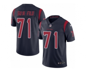 Men's Nike Houston Texans #71 Xavier Su'a-Filo Limited Navy Blue Rush NFL Jersey