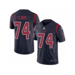 Men's Nike Houston Texans #74 Chris Clark Limited Navy Blue Rush NFL Jersey