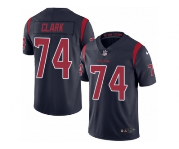 Men's Nike Houston Texans #74 Chris Clark Limited Navy Blue Rush NFL Jersey