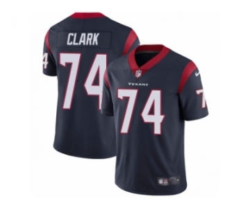 Men's Nike Houston Texans #74 Chris Clark Vapor Untouchable Limited Navy Blue Team Color NFL Jersey