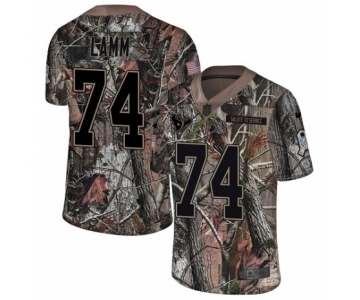 Men's Nike Houston Texans #74 Kendall Lamm Limited Camo Rush Realtree NFL Jersey