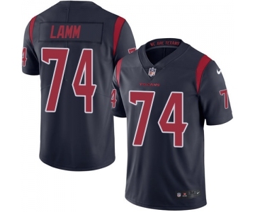 Men's Nike Houston Texans #74 Kendall Lamm Limited Navy Blue Rush Vapor Untouchable NFL Jersey