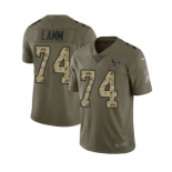 Men's Nike Houston Texans #74 Kendall Lamm Limited Olive Camo 2017 Salute to Service NFL Jersey