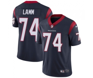 Men's Nike Houston Texans #74 Kendall Lamm Navy Blue Team Color Vapor Untouchable Limited Player NFL Jersey