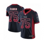 Men's Nike Houston Texans #75 Martinas Rankin Limited Navy Blue Rush Drift Fashion NFL Jersey