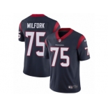 Men's Nike Houston Texans #75 Vince Wilfork Vapor Untouchable Limited Navy Blue Team Color NFL Jersey