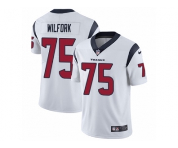 Men's Nike Houston Texans #75 Vince Wilfork Vapor Untouchable Limited White NFL Jersey