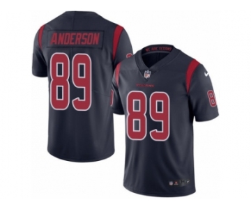 Men's Nike Houston Texans #89 Stephen Anderson Limited Navy Blue Rush NFL Jersey