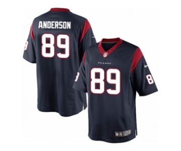 Men's Nike Houston Texans #89 Stephen Anderson Limited Navy Blue Team Color NFL Jersey