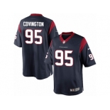 Men's Nike Houston Texans #95 Christian Covington Limited Navy Blue Team Color NFL Jersey