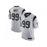 Men's Nike Houston Texans #99 J.J. Watt Limited Gray Gridiron II NFL Jersey