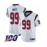 Men's Nike Houston Texans #99 J.J. Watt White Vapor Untouchable Limited Player 100th Season NFL Jersey