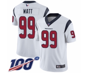 Men's Nike Houston Texans #99 J.J. Watt White Vapor Untouchable Limited Player 100th Season NFL Jersey