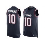 Nike Houston Texans #10 DeAndre Hopkins Navy Blue Team Color Men's Stitched NFL Limited Tank Top Jersey