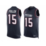 Nike Houston Texans #15 Will Fuller Navy Blue Team Color Men's Stitched NFL Limited Tank Top Jersey