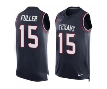 Nike Houston Texans #15 Will Fuller Navy Blue Team Color Men's Stitched NFL Limited Tank Top Jersey