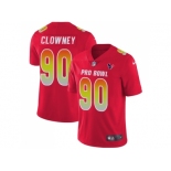 Nike Houston Texans #90 Jadeveon Clowney Red Men Stitched NFL Limited AFC 2018 Pro Bowl Jersey