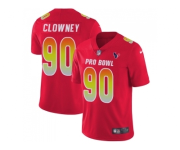 Nike Houston Texans #90 Jadeveon Clowney Red Men Stitched NFL Limited AFC 2018 Pro Bowl Jersey