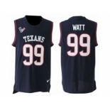 Nike Houston Texans #99 J.J. Watt Navy Blue Team Color Men Stitched NFL Limited Tank Top Jersey