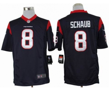 nike nfl jerseys houston texans #8 schaub blue[nike limited]