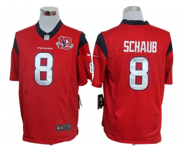 nike nfl jerseys houston texans #8 schaub red[nike limited 10th patch]