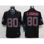 nike nfl jerseys houston texans #80 a.johnson black[nike limited]