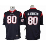 nike nfl jerseys houston texans #80 a.johnson blue[nike limited]