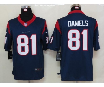 nike nfl jerseys houston texans #81 daniels blue[nike limited]