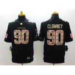 nike nfl jerseys houston texans #90 clowney Black[salute to service limited]