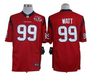 nike nfl jerseys houston texans #99 watt red[nike limited 10th patch]