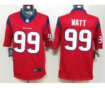 nike nfl jerseys houston texans #99 watt red[nike limited]